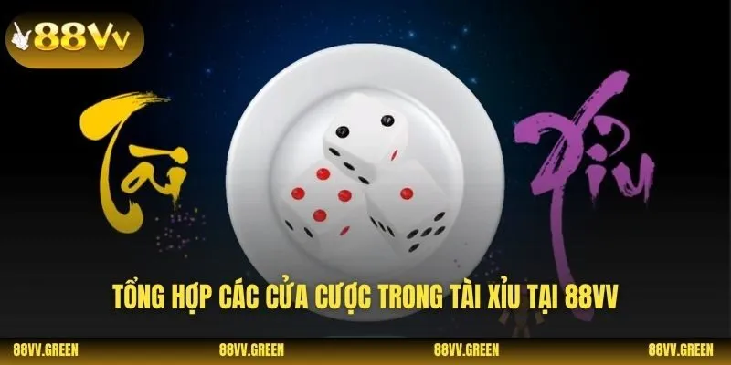 Tổng hợp các cửa cược trong tài xỉu tại 88VV